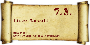 Tiszo Marcell névjegykártya